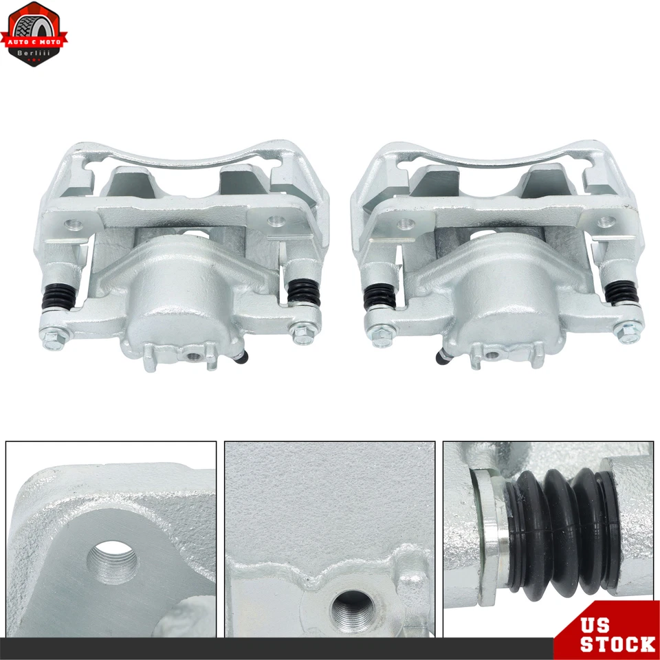 Set of 2 Front LH+RH Disc Brake Calipers w/Bracket For Acura Honda CR-V Accord - Image 3 of 4