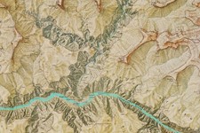 Original National Geographic Heart Of The Grand Canyon Topographical Map 1978