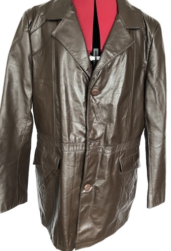 ORIGINAL VINTAGE 1960's GOLDEN FLEECE LEATHER JACKET USA MEN'S