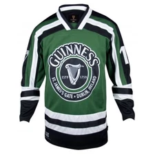 Guinness Green & White "Harp" Adult Uni-Sex 1759 Hockey Jersey Official Licensed