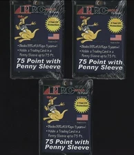 (3) Pro-Mold 75pt Sleeved Card Size Magnetic Card Holder For Cards In Sleeves