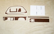 Cockpit Dekor für MERCEDES S Klasse W126 Bj.80-92  Wurzelholz Look 10 tlg.