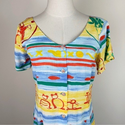 Jams World Vintage "Dance Man" Button Down Dress - Picture 2 of 9