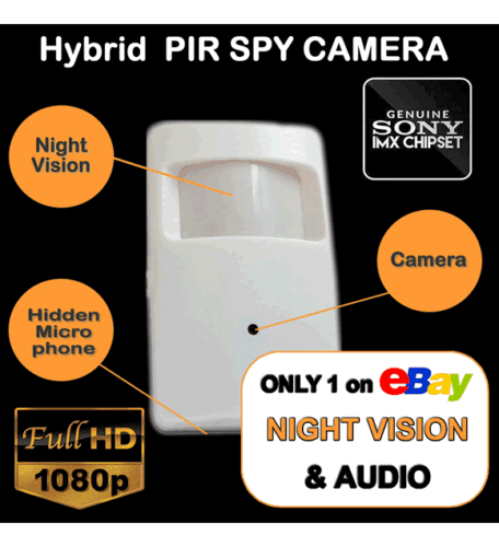 CCTV SPION PIR HD KAMERA VERDECKT 1080P NACHTVISION AUDIO TVI AHD CVI UK - Bild 11 von 11