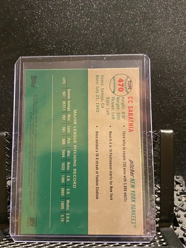 CC Sabathia 2023 Topps Chrome Platinum Topps Logo Refractor #425/499 - - Picture 2 of 2