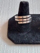 VINTAGE STERLING SILVER 925 Double SWIRL WRAP Band Ring SIGNED HAN SIZE 7