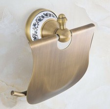 Antique Brass Wall Mounted Bathroom Toilet Paper Towel Roll Tissue Holder Zba774