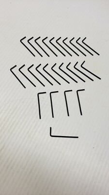 25ct Hex Key L Short 2MM Allen Wrench