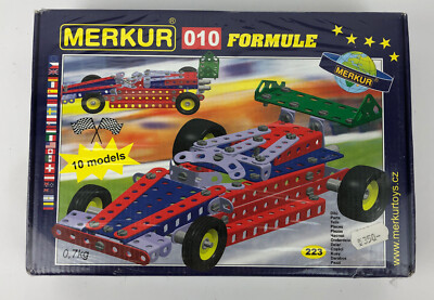Merkur Toys Train 3D Metal Set 010 FORMULE 223 Pieces builds 10 Different Models