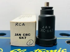 RCA JAN CRC 6K7 NOS NIB Military Spec Life Test Excellent Tube