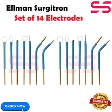 Ellman Surgitron Set of 14 Handpiece Electrodes  Reusable- Tungsten Tips New CE