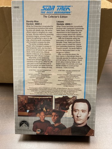 Star Trek: The Next Generation VHS #13043 Starship Mine / Lessons - Picture 2 of 2