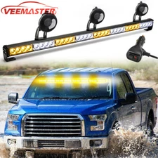  LED Windshield Strobe Light Bar Emergency Hazard Warning Traffic Advisor 35"