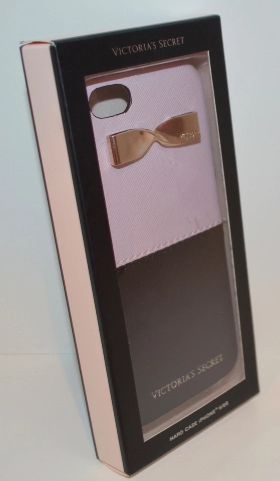 НОВЫЙ VICTORIA'S SECRET РОЗОВЫЙ ЧЕРНЫЙ ЗОЛОТОЙ БАНТ IPHONE 6 6S ЖЕСТКИЙ ЧЕХОЛ РУКАВ МИЛЫЙ HTF - Изображение 3 из 4
