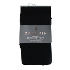 Danskin 2 Pair Opaque Compression Tights Super Soft Black Women's Size S/M