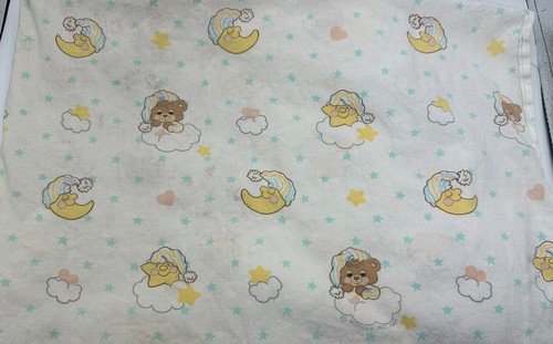 Morgan Inc Sleepy Teddy Bear Fitted Crib Sheet Baby Nursery Bedding 1985
