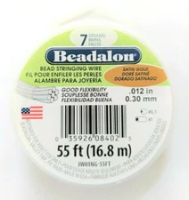 Beadalon Bead String Wire Satin Gold