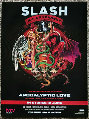 SLASH - APOCALYPTIC LOVE 2012 Full page UK mag ad GUNS N ROSES MYLES KENNEDY