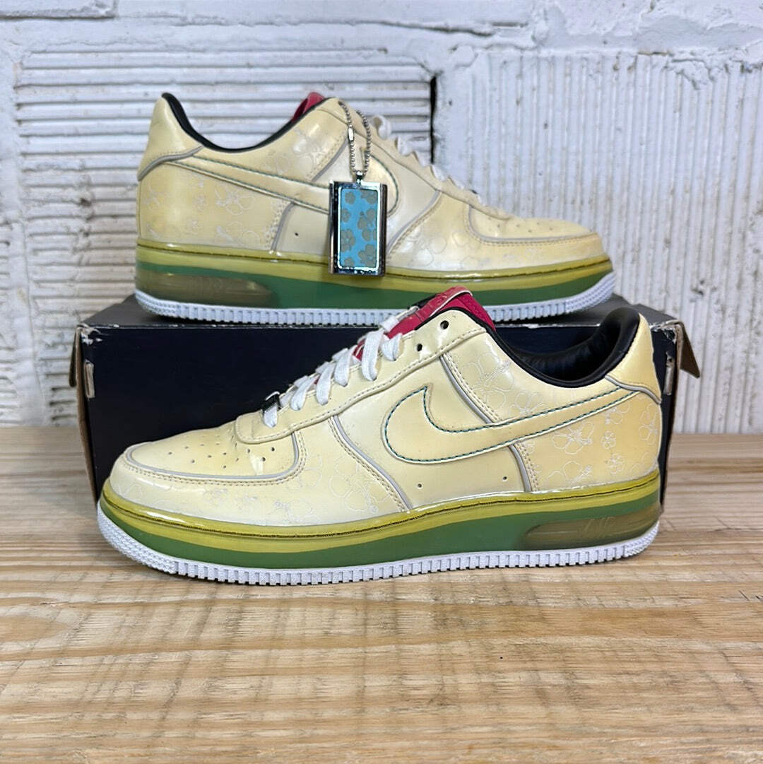 Nike Air Force 1 Low Supreme Max Air White Cerise Paradise Aqua Sz