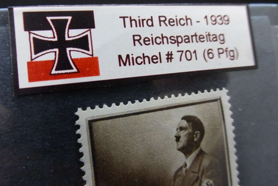 Adolf Hitler 1939 WW2 Reichsparteitag Stamp Third Reich Nazi Germany MNH Pfennig - Image 3 of 4