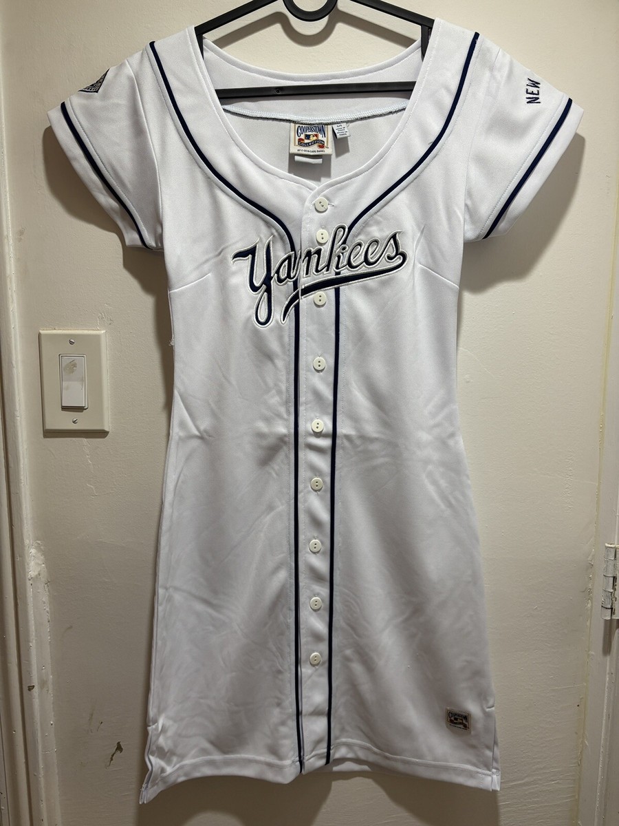 baseball jersey dresses for women New York Yankees MLB Cooperstown Baseball Jersey Dress Womens Small NWOT
