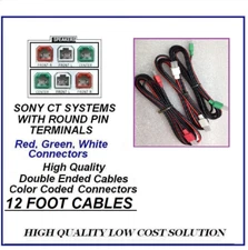 3x 12 Foot Double Ended 4,2mm Home Theater Speaker Cables Sony-HT-CT150-Sharp