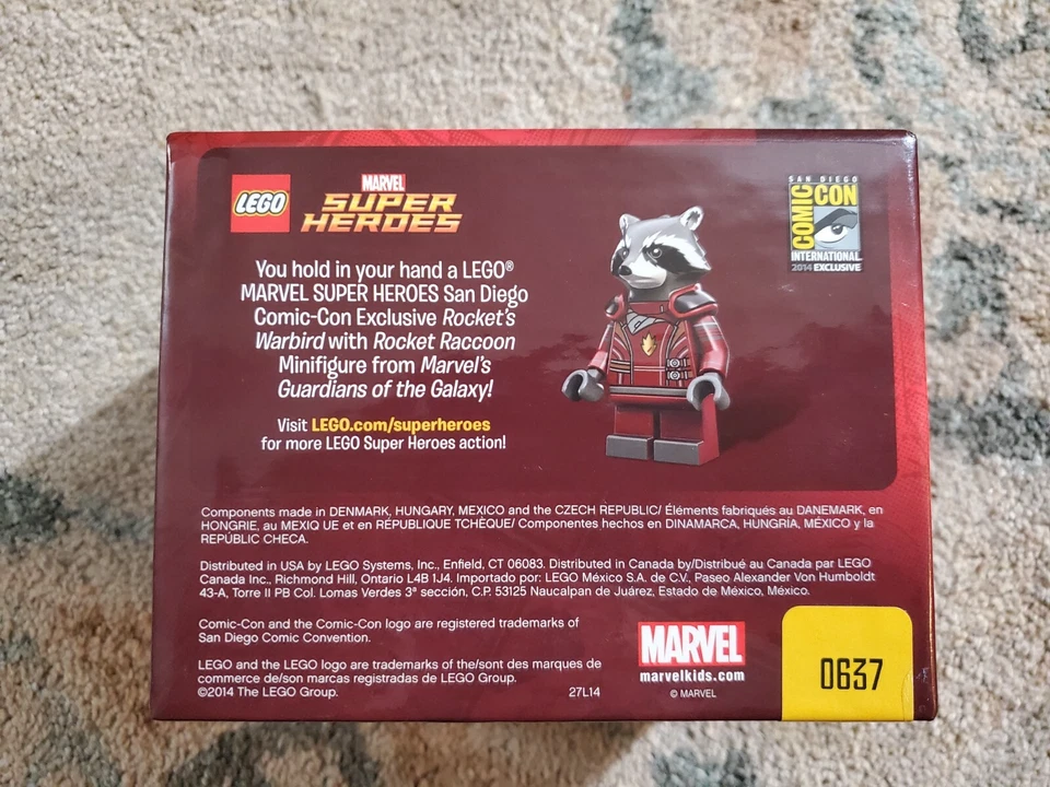 (LIGT WEAR) Nuevo, Sellado LEGO 2014 SDCC Marvel Rocket Raccoon's Warbird #0637 Foto 3 de 4