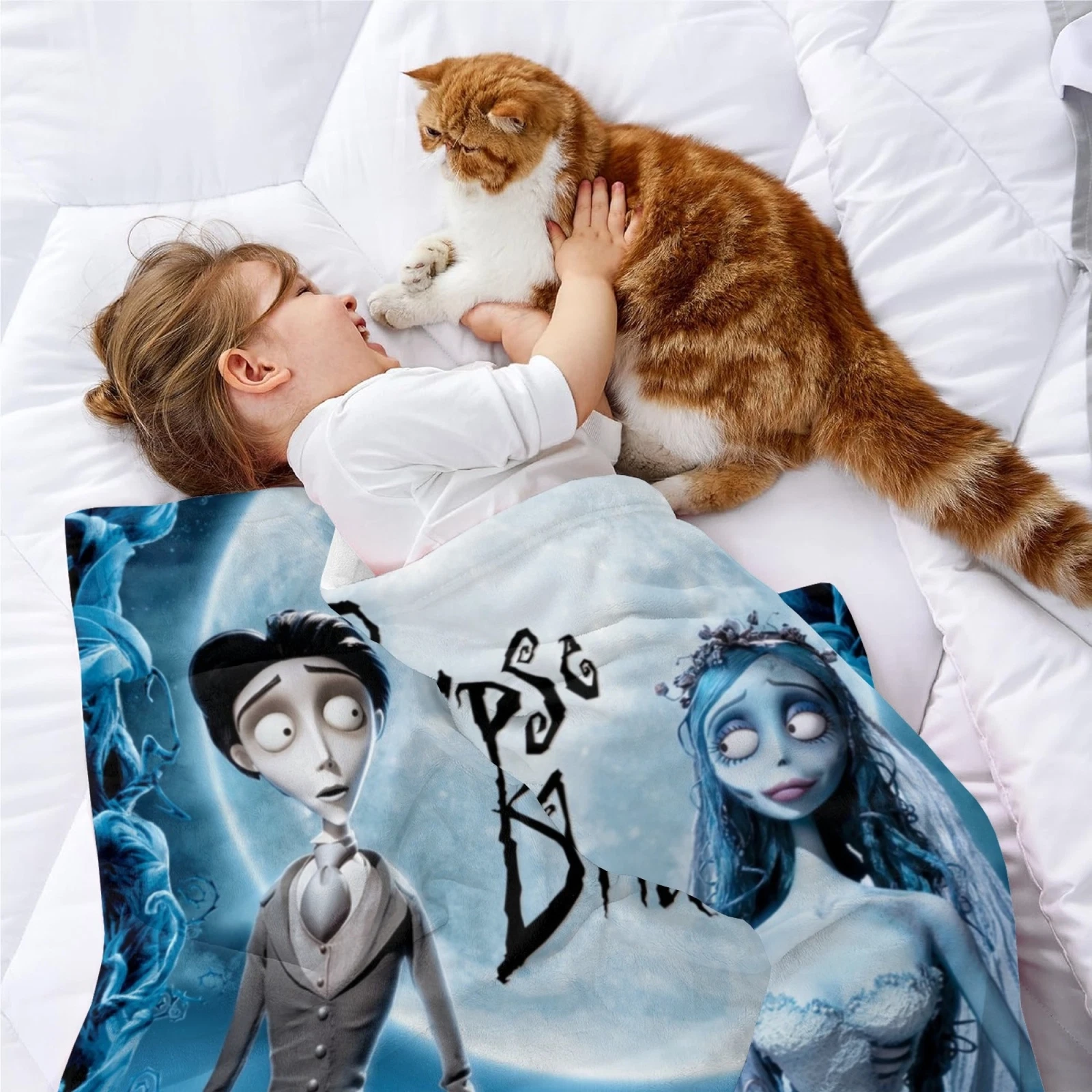 Corpse Bride Fleece Blanket for Bed Sofa Office Lightweight