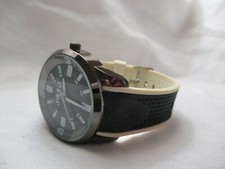 SBAO Wristwatch Black & White Buckle Band Rou...