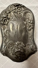 Flowers & Scrolls Wallace Bros STERLING SILVER Antique Vanity Clothes/hairBrush