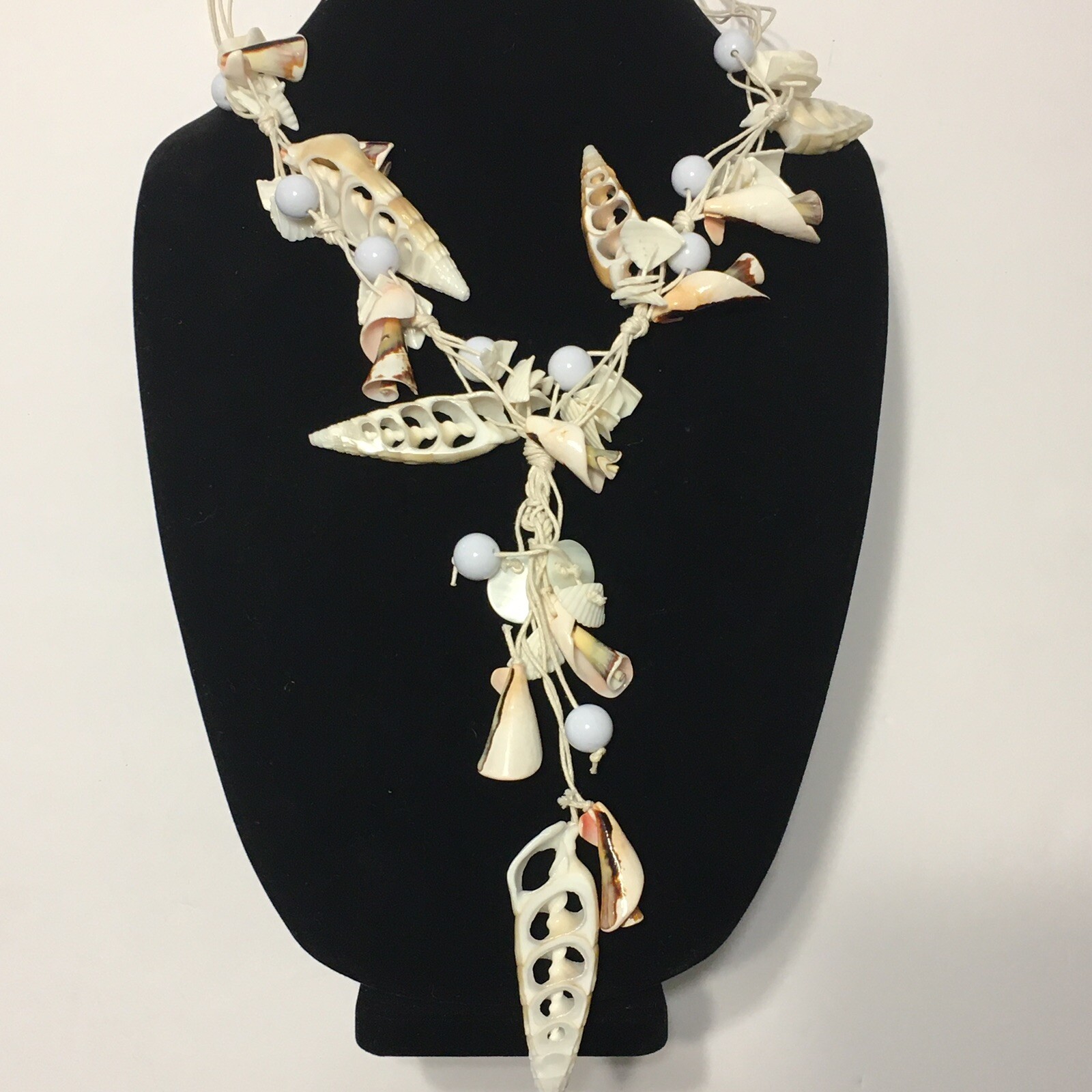 Artisan adjustable Tribal shell bead Y Statement … - image 12