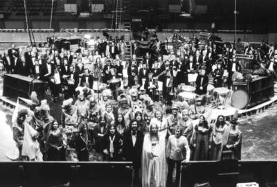 Crew For Rick Wakeman'S King Arthur On Ice Stage Show May 1975 MUSIC OLD PHOTO