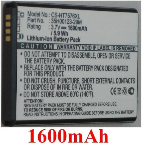 Batterie 1600mAh type 35H00123-29M BA S550 Pour HTC 7 Pro, HTC T7576 - Photo 1/1