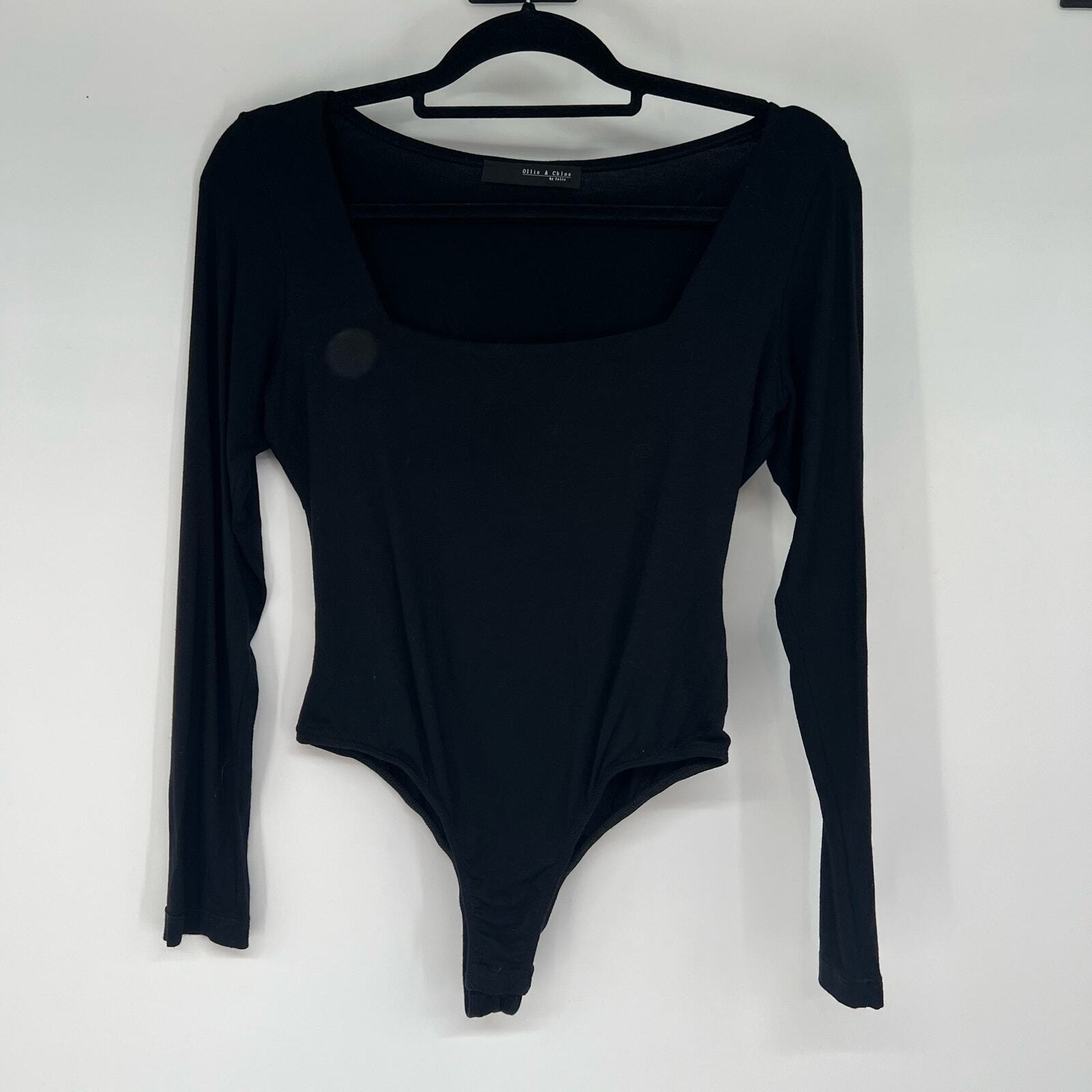 Ollie & Chloe by Jolie Square Neck Long Sleeve Bodysu… - Gem