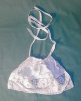 Doll Apron White, With Lace At And Above The Hem/without Top//germany Doll Apron White, With Lace At And Above The Hem/without Top//germany