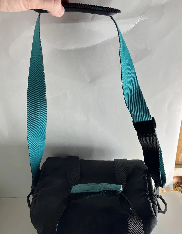 Vintage Samsonite World Sport Padded Camera Bag Teal Purple Black W Strap Retro - Image 2 of 4