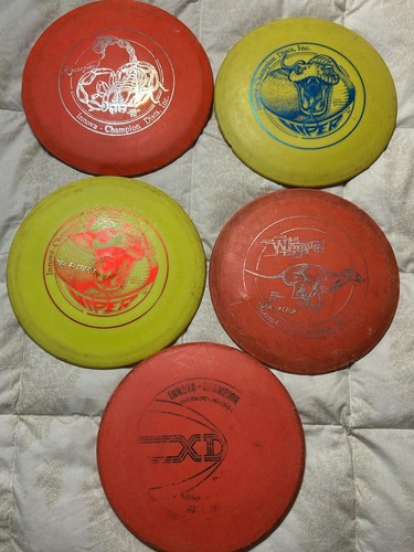 5 Older Innova Champion Discs Circle Stamps Vintage late 80's early 90's