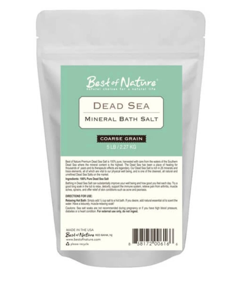 Sal de baño del Mar Muerto - Pura y natural - Remojo mineral - Relajante - Desintoxicante Foto 4 de 4