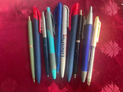 Bundle of 10 promotional pens various makes used