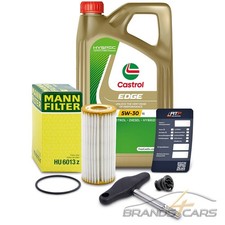 MANN-FILTER ÖLFILTER+5L CASTROL EDGE 5W-30 LL FÜR AUDI TT FV 2.0 TFSI AB BJ 14