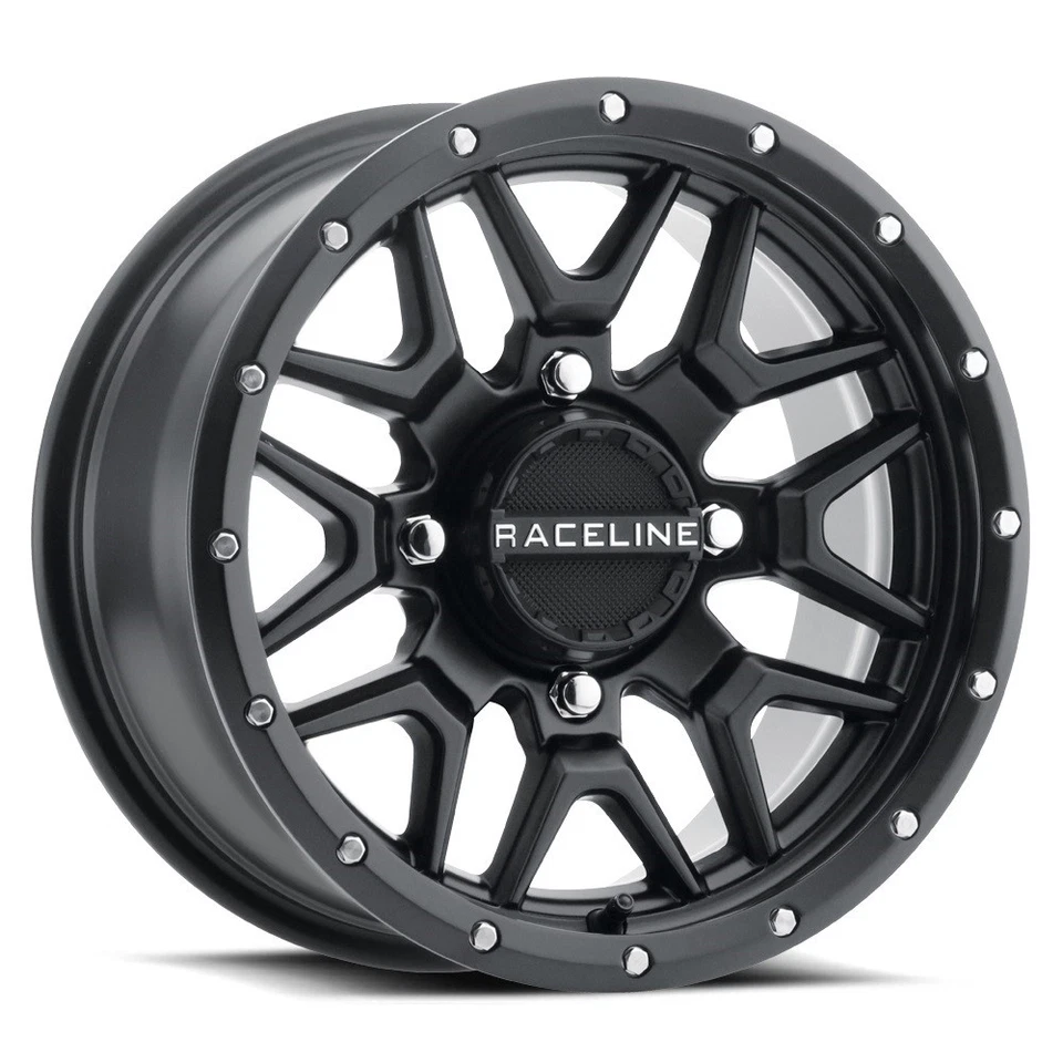 Raceline Krank UTV Wheels +38mm Black 14" Polaris RZR Turbo S / RS1 (4) - Image 2 of 3