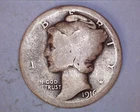 1916  Mercury Head Silver Dime ~ **223-6A
