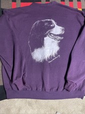 Bernese Mountain Dog Vintage Cardigan Sweatshirt Sweater Jerzees USA Made OSFM