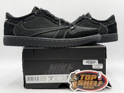 Nike Air Jordan 1 Low Travis Scott Black Phantom 2022 Size 8.5 Used Rare Retro