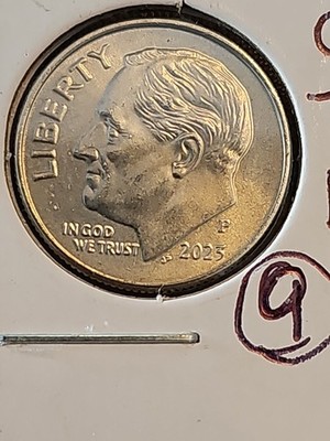 2023 P Dime With A Double Die On The Front And Die Break All Over The Face