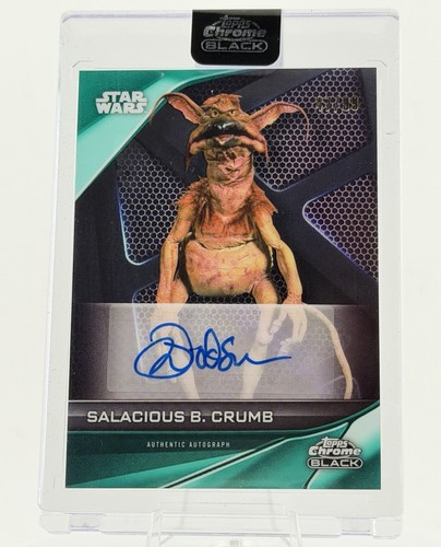 2023 Topps Chrome Black Star Wars Salacious B. Crumb Auto Green /99 #A-MD Sealed