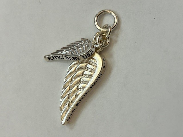 King Baby .925 USD Double wing charm Pendant.