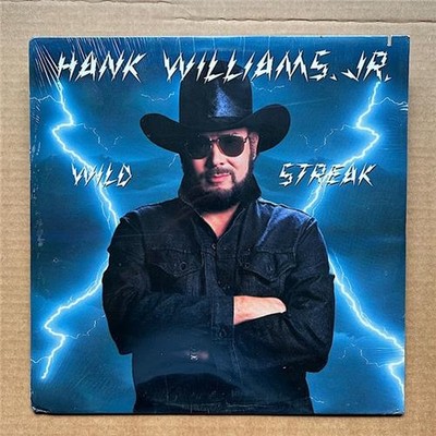 HANK WILLIAMS JR - WILD STREAK LP 1988 - STILL SEALED - Saw nick in cover USA