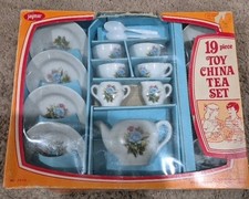 Jaymar Little Lady 19pc Toy Tea Set 7070 Boxed Complete China Missing Two Spoon