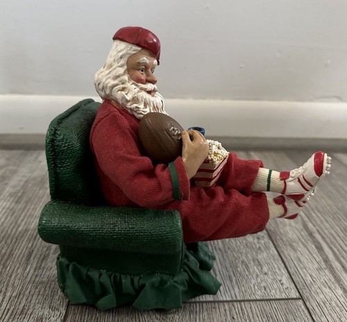 Kurt Adler Fabriche Santa Claus Christmas "Arm Chair Quarterback" 9" RARE STATUE - Picture 2 of 8